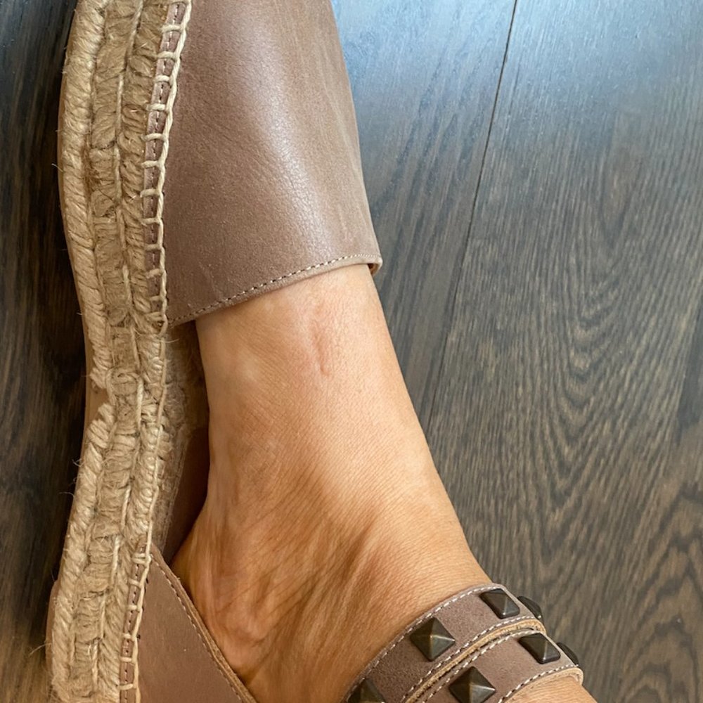 Leather Espadrille Studded Wrap Sandal- BRAND NEW! - Picture 5 of 6